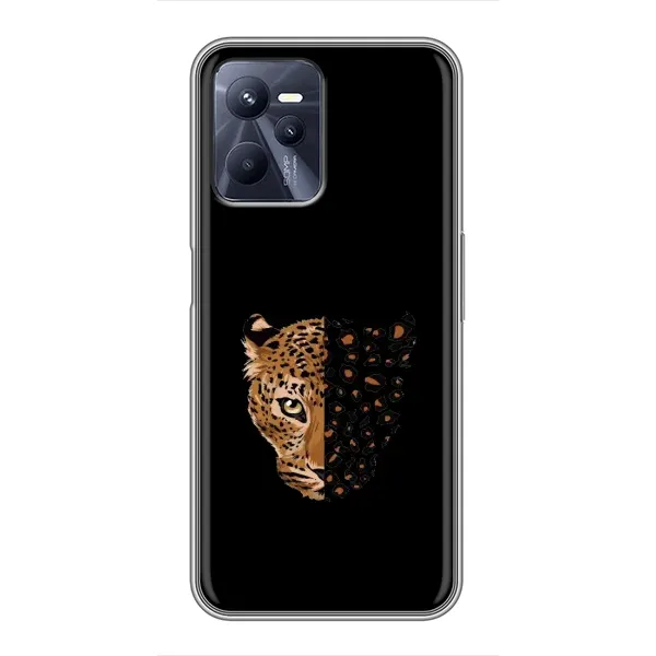 Чехол с рисунком «Леопард на черном» для Realme C35 Чехол с рисунком «Леопард на черном» для Realme C35