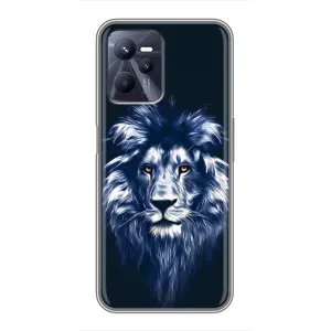 Чохол з картинкою на Realme C35 (Лев – синій)