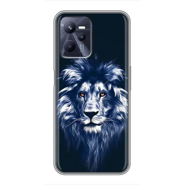 Чехол с рисунком «Лев - синий» для Realme C35 Чехол с рисунком «Лев - синий» для Realme C35