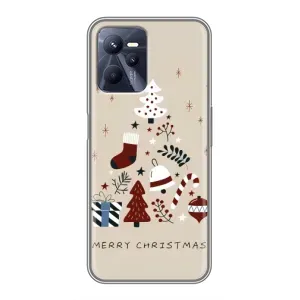 Чехол Санта Клаус для Realme C35 (Merry Christmas)