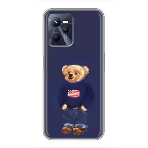 Чехлы Мишка Тедди для Реалми с35 (Мишка USA)