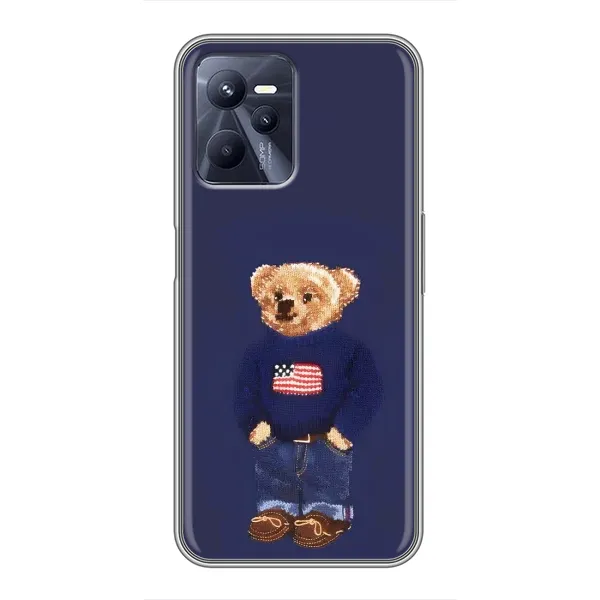 Чехол с рисунком «Мишка USA» для Realme C35 Чехол с рисунком «Мишка USA» для Realme C35