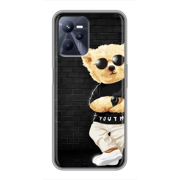Чехол с рисунком «Мишка в очках» для Realme C35 Чехол с рисунком «Мишка в очках» для Realme C35