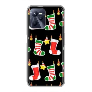 Силиконовый бампер на рождество для Realme C35 (Рождественские подарки)