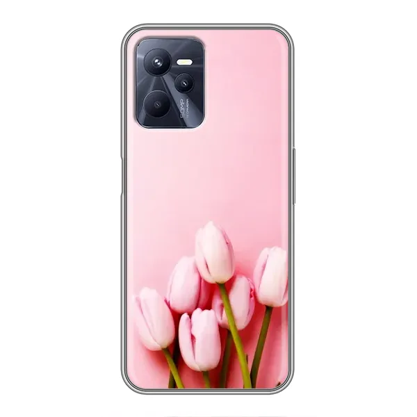 Чехол с рисунком «Розовые тюльпаны» для Realme C35 Чехол с рисунком «Розовые тюльпаны» для Realme C35