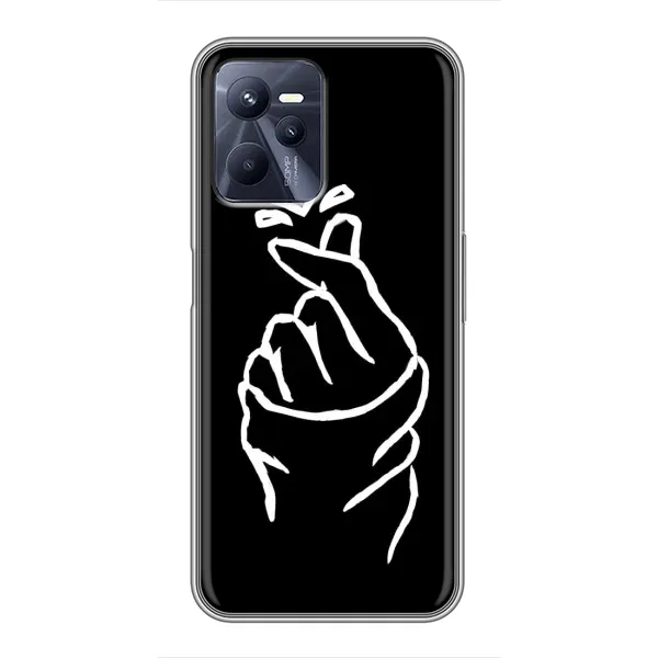 Чохол з малюнком «Сердечко на чорному» для Realme C35 Чохол з малюнком «Сердечко на чорному» для Realme C35