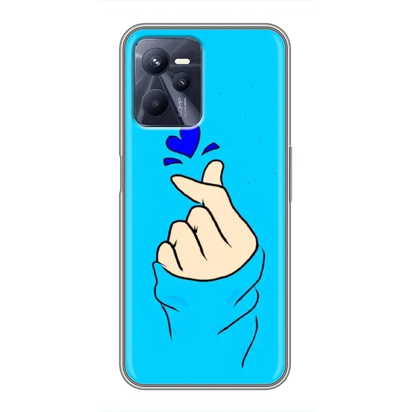 Чохол з малюнком «Сердечко на синоьому» для Realme C35 Чохол з малюнком «Сердечко на синоьому» для Realme C35