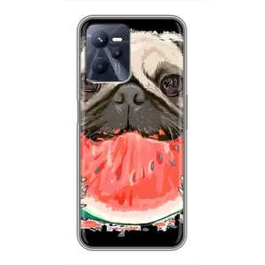 Чохол (ТПУ) Милі песики для Realme C35 (Смішний Мопс)