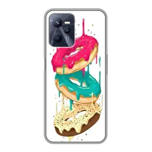 Чехол с изображением вкусной еды для Realme C35 (Сочные пончики)