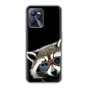 Силіконовий Чохол з Энотами на Realme C35 (Стильний Єнот)