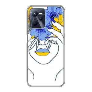 Чехол на Realme C35 Украинский дизайн (Украинка на всю голову)