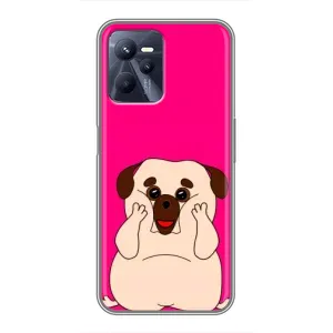 Чохол (ТПУ) Милі песики для Realme C35 (Веселий Мопсік)