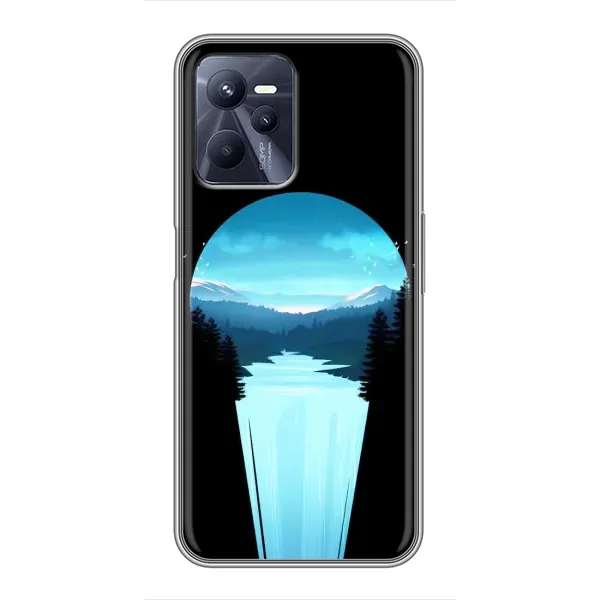 Чехол с рисунком «Синий Водопад» для Realme C35