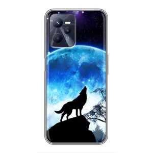 Чохол з Вовком на Realme C35 (Виє на місяць)