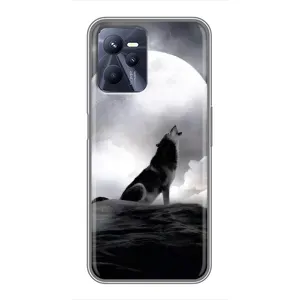 Чохол з Вовком на Realme C35 (Вовк і місяць)