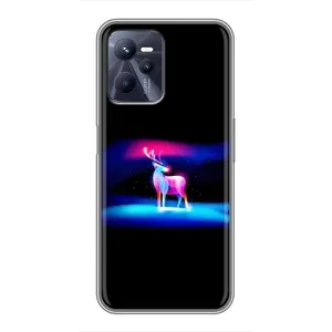 Силіконовий бампер з картинкою звірів для Realme C35 (Яскравий олень)
