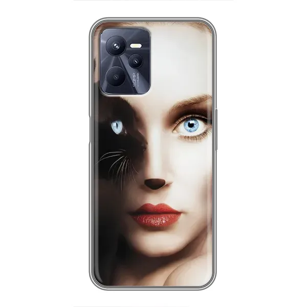 Чехол с рисунком «Женщина кошка» для Realme C35 Чехол с рисунком «Женщина кошка» для Realme C35