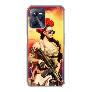 ЗСУ Чохли (TPU) для Realme C35 (Жінка солдат)