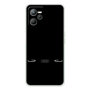 Силиконовый бампер с картинкой машины на Realme C36 (Силует Audi)