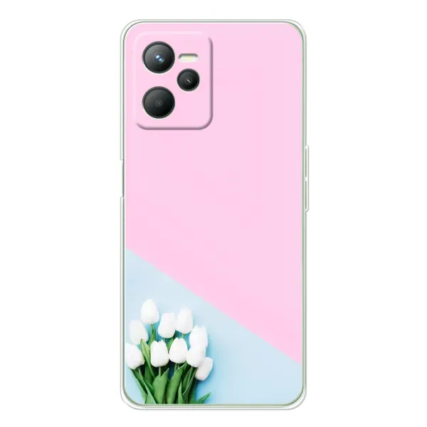 Чехол с рисунком «Белые тюльпаны» для Realme C36 Чехол с рисунком «Белые тюльпаны» для Realme C36