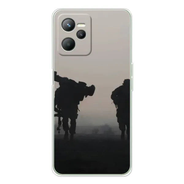 Чехол с рисунком «Бой солдат» для Realme C36 Чехол с рисунком «Бой солдат» для Realme C36