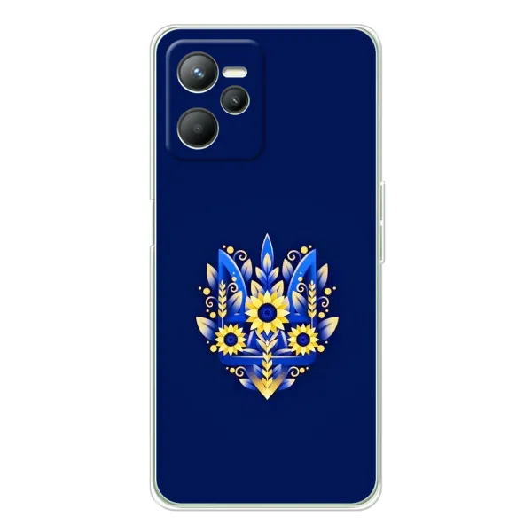 Чехол с рисунком «Цветущий Герб» для Realme C36