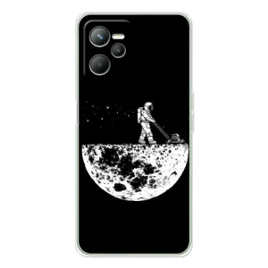 Силиконовый Чехол с принтом "Космонавты" на Realme C36 (Космонавт)