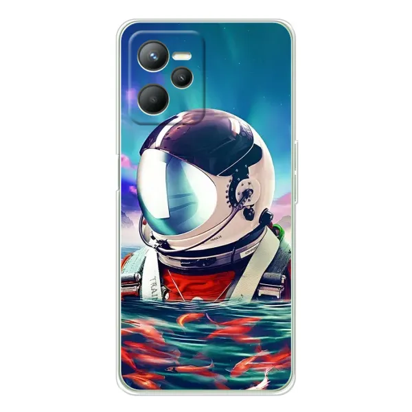 Чехол с рисунком «Космонавт в воде» для Realme C36 Чехол с рисунком «Космонавт в воде» для Realme C36