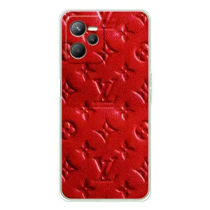 Текстурний Чохол Louis Vuitton для Реалмі С36 (Червоний ЛВ)