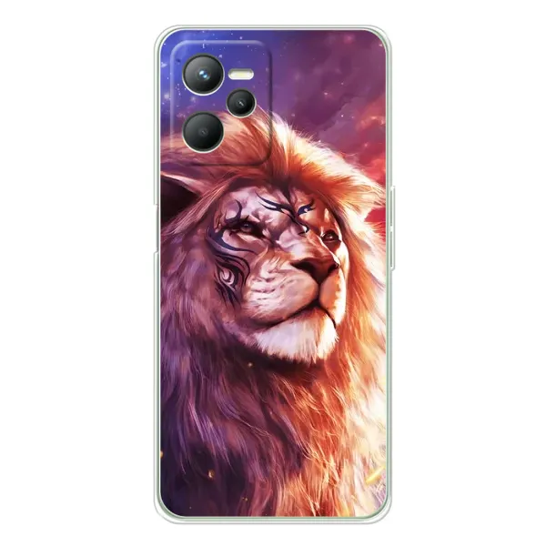 Чехол с рисунком «Красочный ЛЕВ» для Realme C36 Чехол с рисунком «Красочный ЛЕВ» для Realme C36