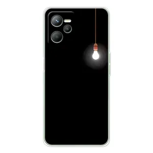 Чехол с картинками на черном фоне для Realme C36 (Лампочка)