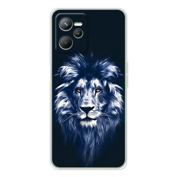 Чехол с рисунком «Лев - синий» для Realme C36 Чехол с рисунком «Лев - синий» для Realme C36