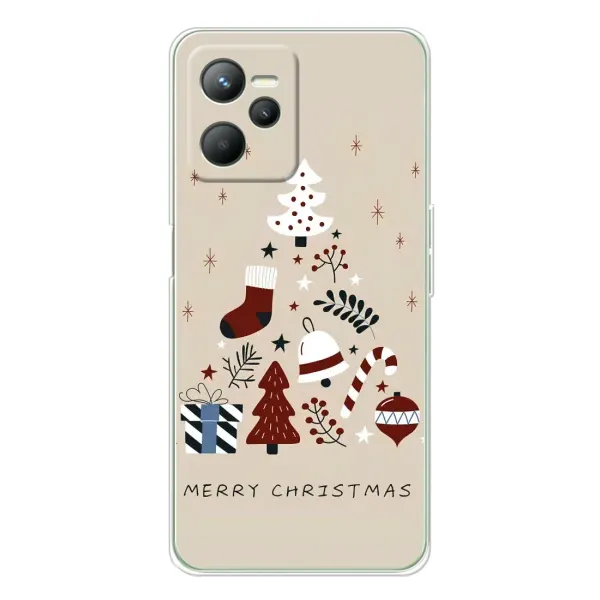 Чехол с рисунком «Merry Christmas» для Realme C36