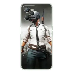Силиконовый чехол с картинкой "Герой Pubg" на Realme C36 (Пабг)