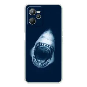 Силиконовый бампер с картинкой животных для Realme C36 (Пасть Акулы)