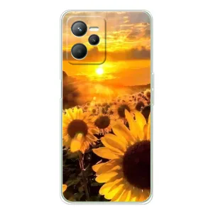 Чехол с Цветами для Realme C36 (поле подсолнухов)