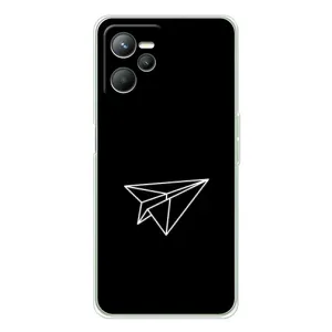Чохол з картинками на чорному фоні для Realme C36 (Літак)