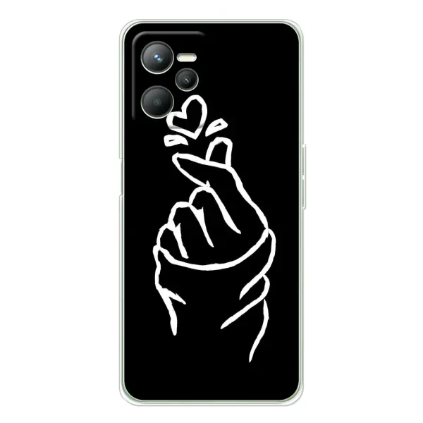 Чехол с рисунком «Сердце на черном» для Realme C36 Чехол с рисунком «Сердце на черном» для Realme C36