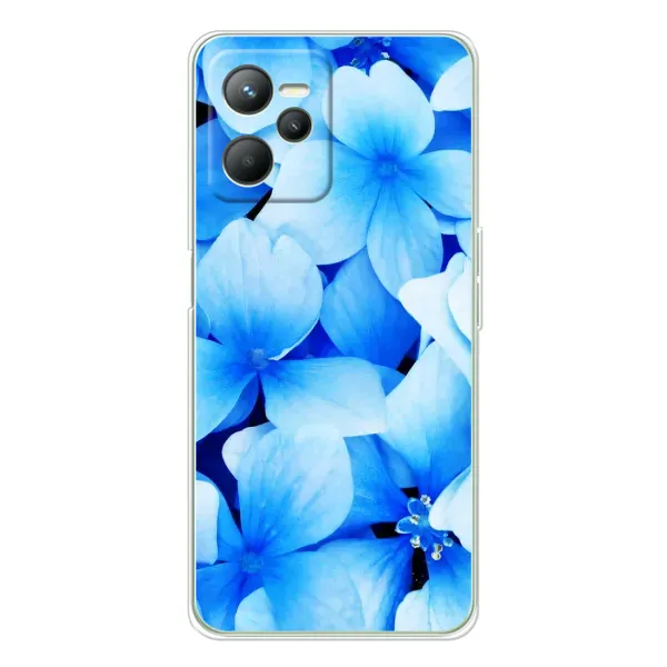 Чехол с рисунком «Синие цветы» для Realme C36 Чехол с рисунком «Синие цветы» для Realme C36
