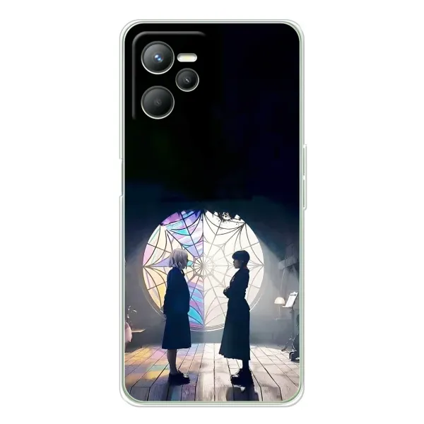 Чехол с рисунком «Уэнсдей и Энди» для Realme C36 Чехол с рисунком «Уэнсдей и Энди» для Realme C36