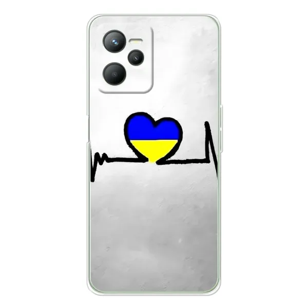 Чехол с рисунком «Украинская кардиограмма» для Realme C36 Чехол с рисунком «Украинская кардиограмма» для Realme C36