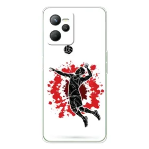 Чохли з прінтом Спортивна тематика для Realme C36 (Волейболіст)