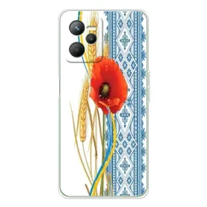 Силіконовый Чохол на Realme C36 з картинкой Вишиванки (Вишиванка з квіткою)
