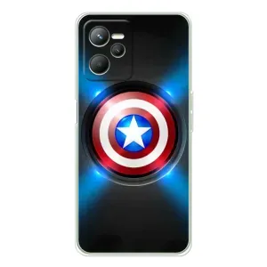 Чехол с Щитом Капитана Америки на Realme C36 (Яркий Щит Капитана)