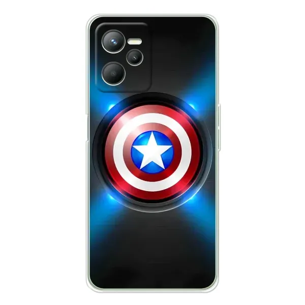 Чехол с рисунком «Яркий Щит Капитана» для Realme C36