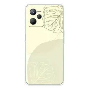 Чехол цветочный дизайн для Realme C36 (Зелёный фон)