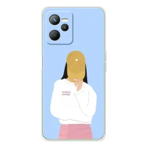 Силиконовый Чехол на Realme C36 с картинкой Стильных Девушек (Желтая кепка)