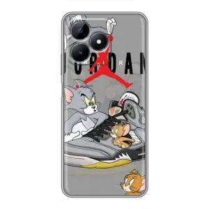 Силиконовый Чехол Nike Air Jordan на Реалми с51 (Air Jordan)