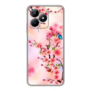 Чехол с принтом САКУРЫ на Realme C51 (Бабочки на сакуре)