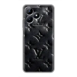 Текстурный Чехол Louis Vuitton для Реалми с51 (Черный ЛВ)